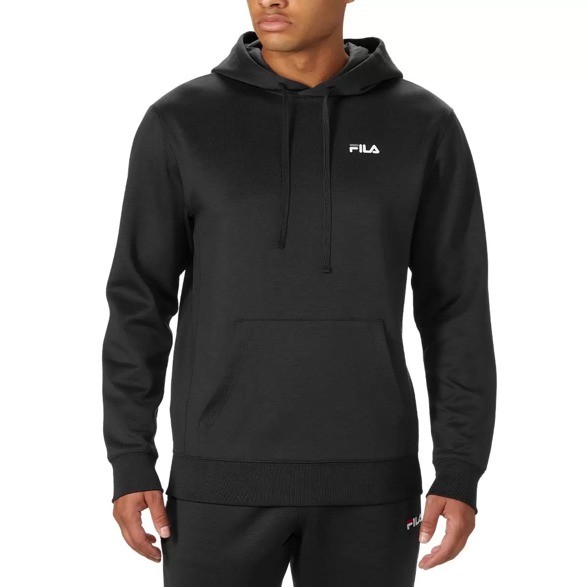 Fila 男長袖連帽上衣 黑 M