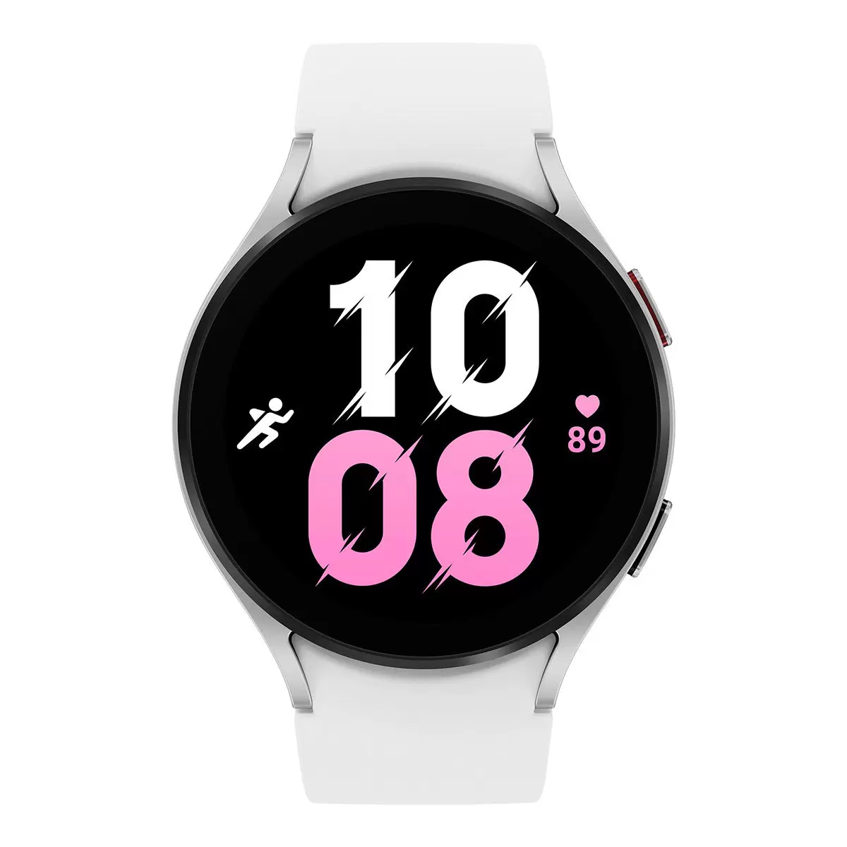 Samsung Galaxy Watch5 44公釐 R910 (藍芽) 辰曜銀 鋁合金錶殼搭配白色彈性運動錶帶