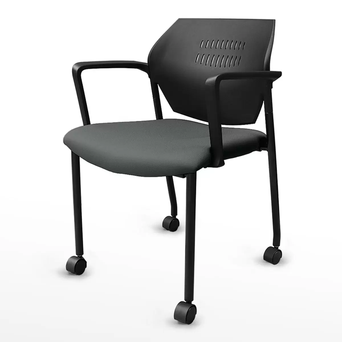 Musical Chairs Impressa 輪型扶手訪客椅 灰