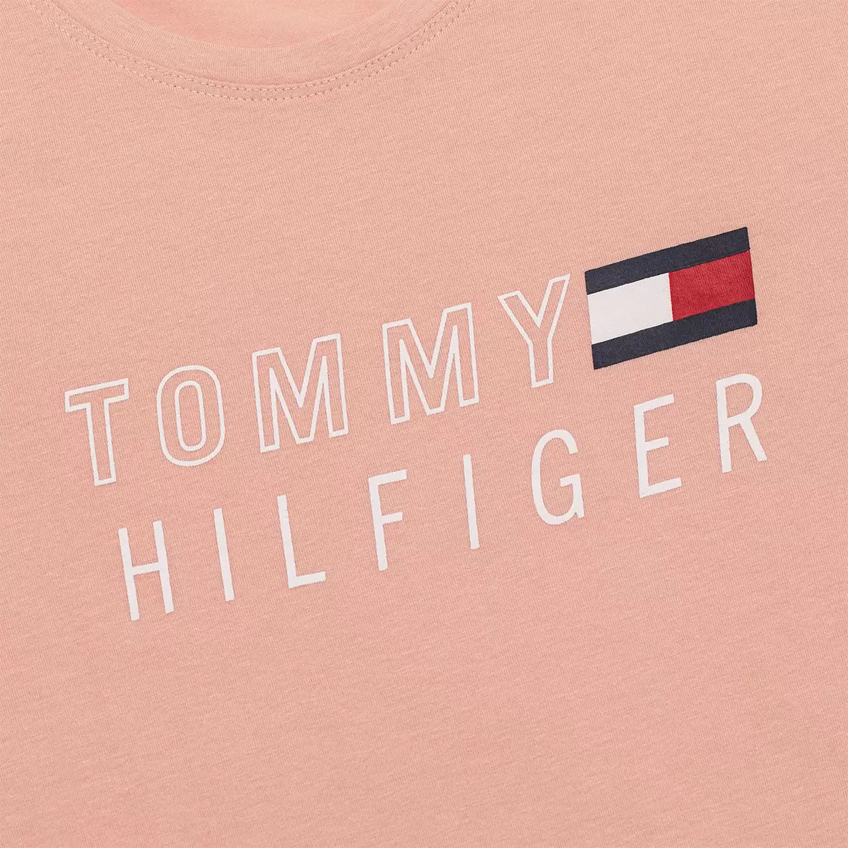 Tommy Hilfiger 女圓領短袖上衣 粉紅 M