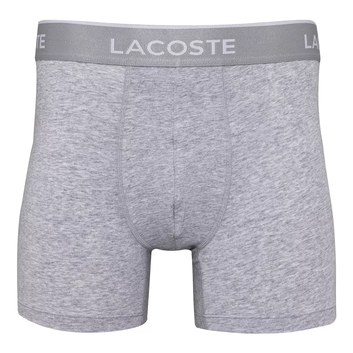 Lacoste 男彈性棉內褲三件組 黑/灰/白 M
