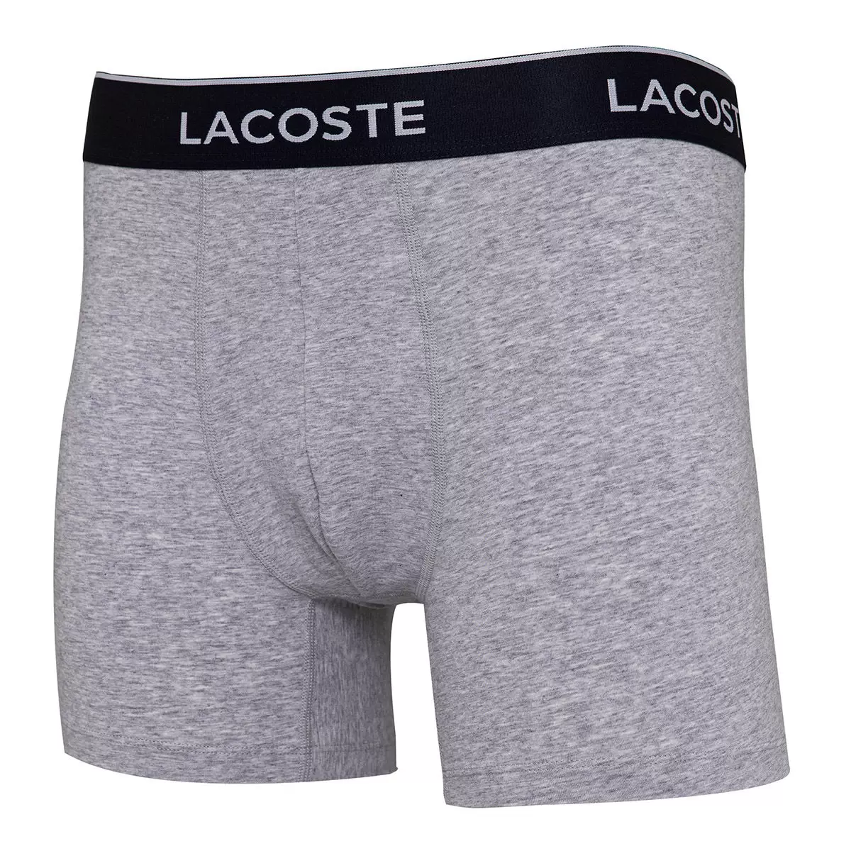 Lacoste 男彈性棉內褲三件組 灰 S
