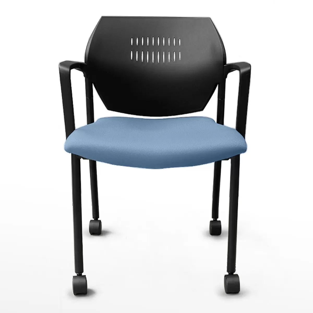 Musical Chairs Impressa 輪型扶手訪客椅 藍