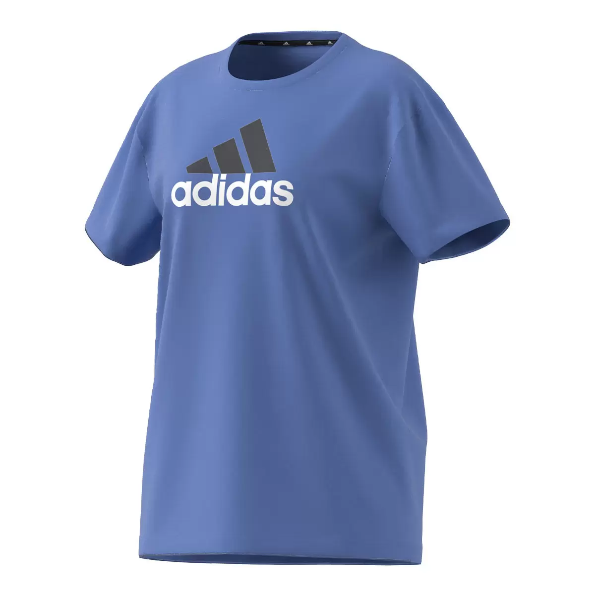 Adidas 女圓領短袖上衣 藍 S