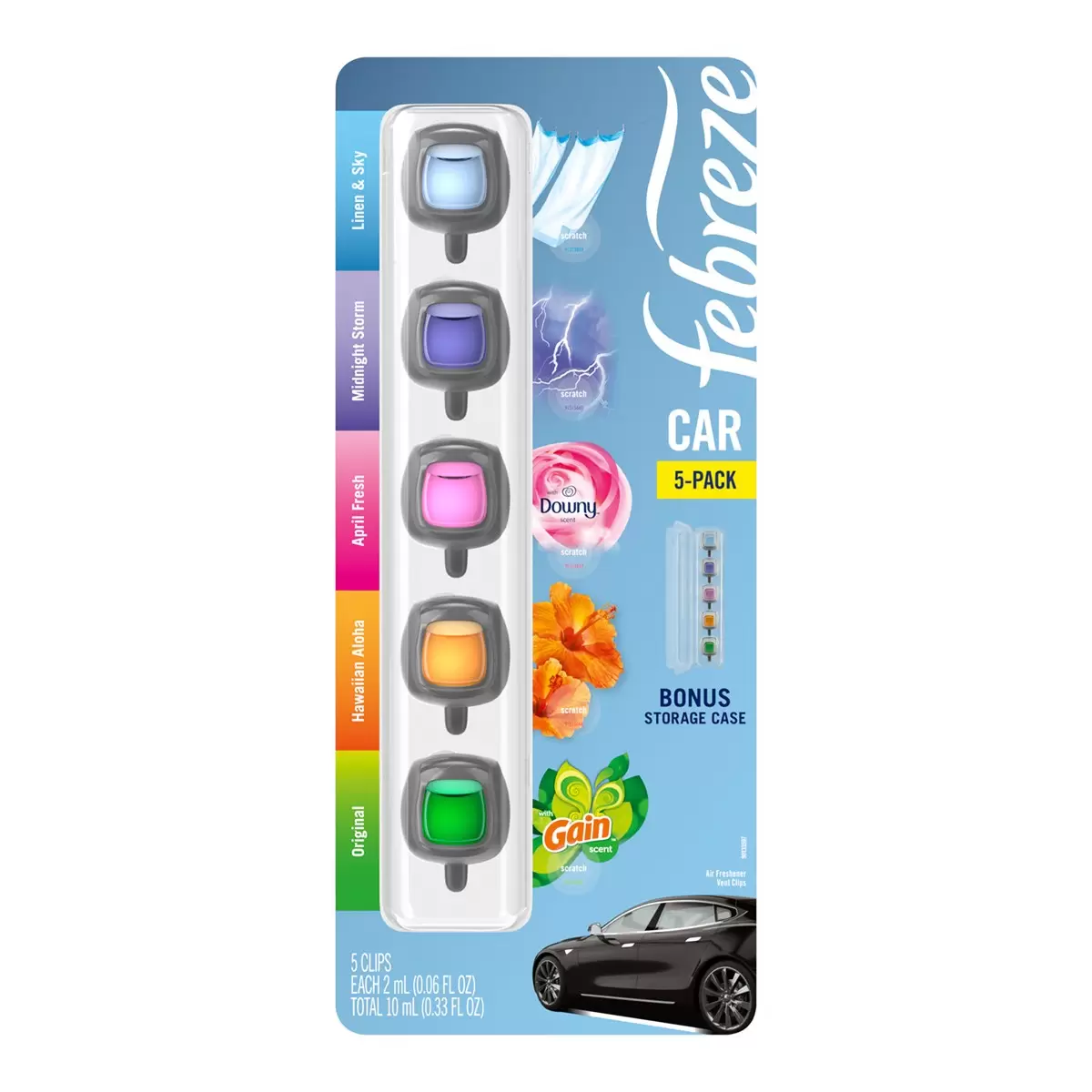 Febreze 汽車芳香劑 5入組 彩虹組合
