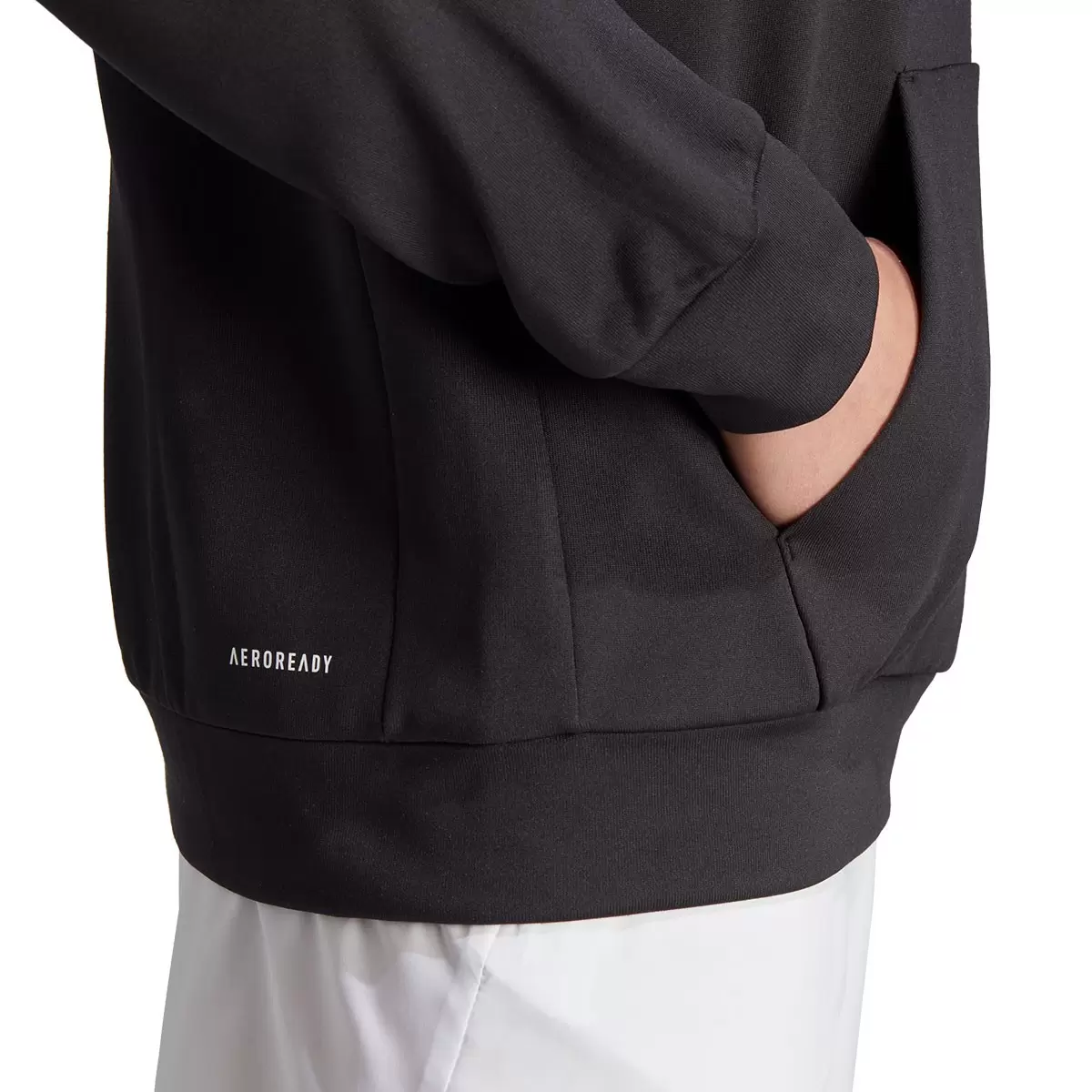 Adidas 男連帽長袖上衣 黑 XL