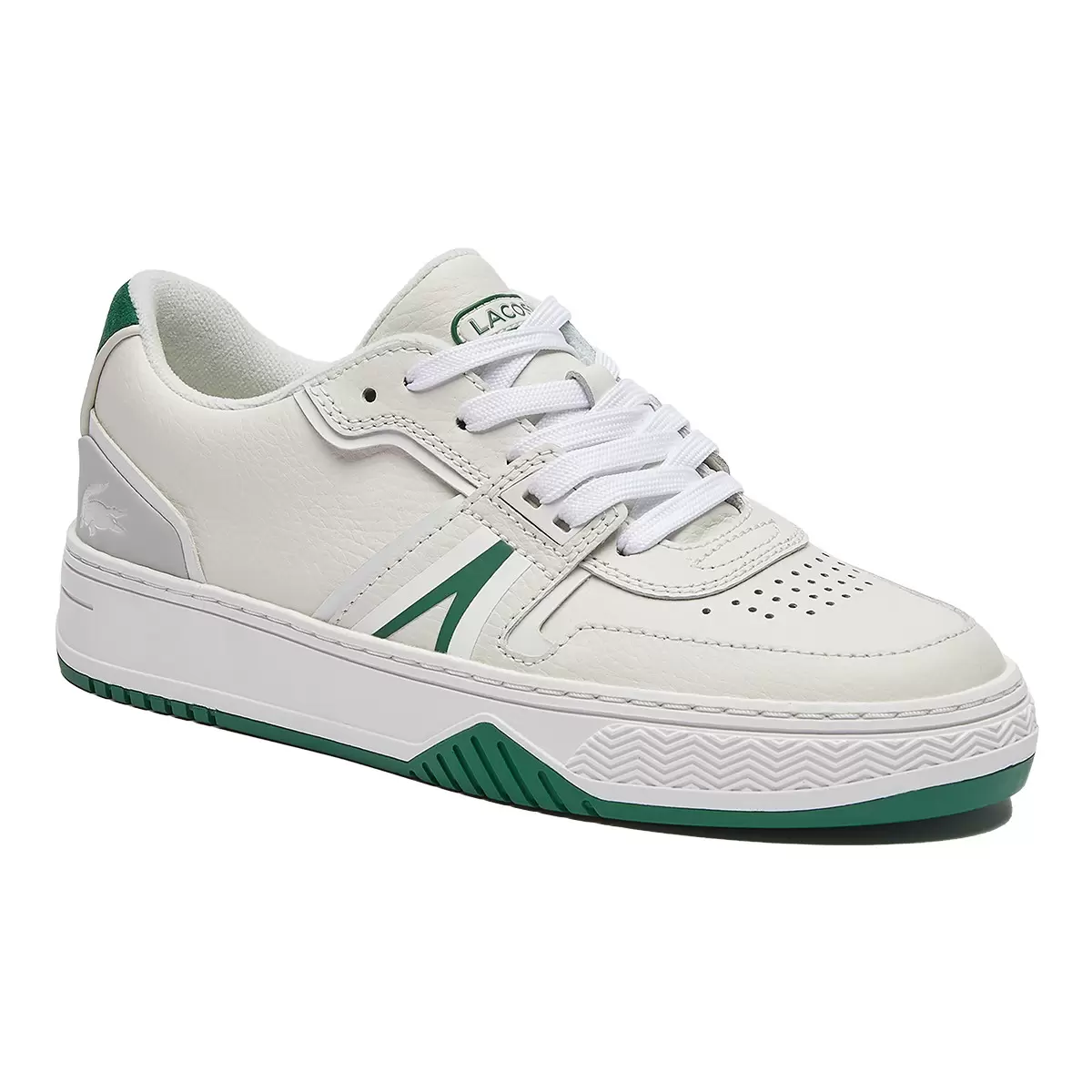 Lacoste 女皮革運動鞋 白綠 UK 5.5