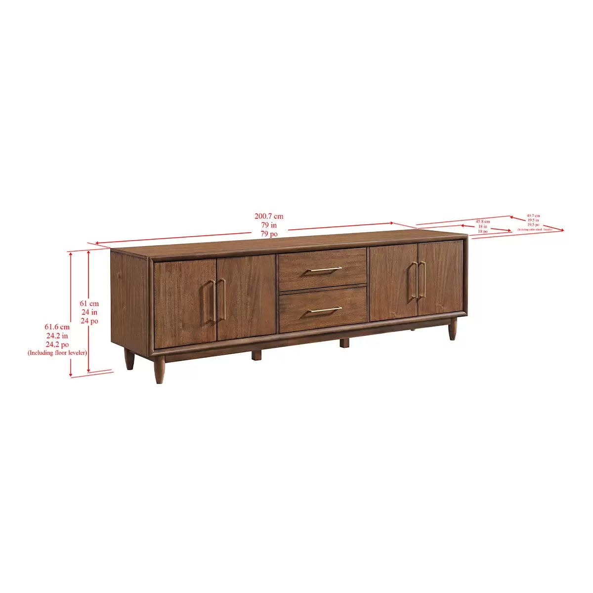 Bayside Furnishings 79吋置物櫃 CSC79LWC-1