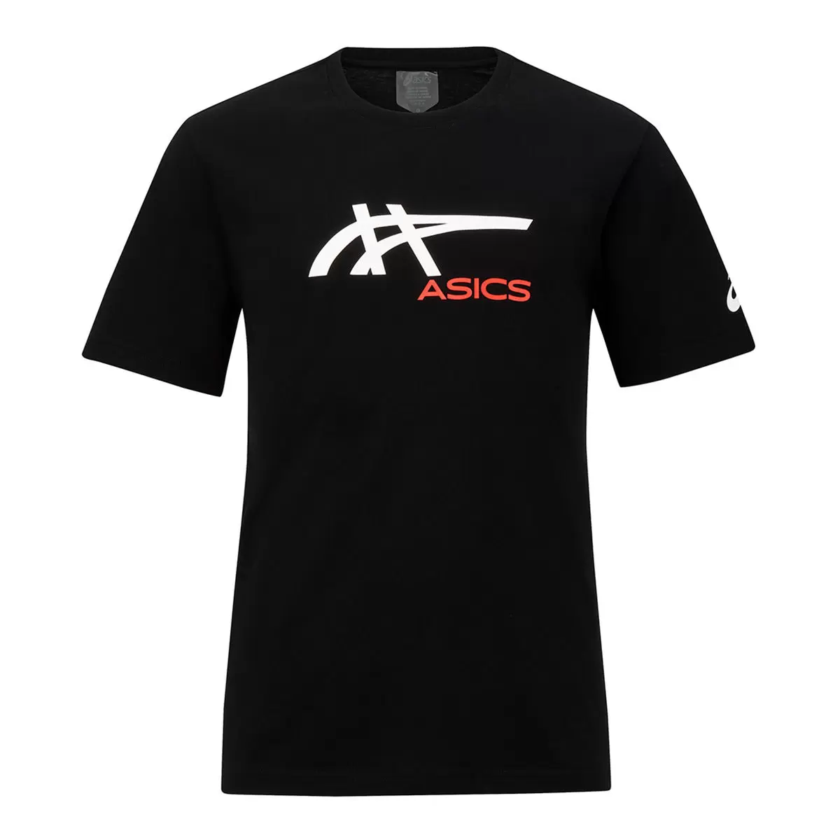 Asics 男短袖Logo上衣 黑 M