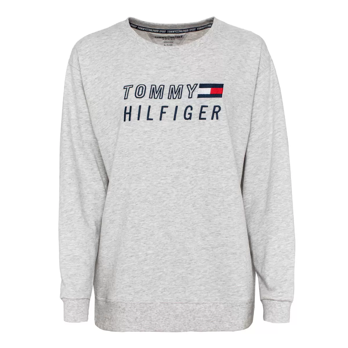 Tommy Hilfiger 女長袖圓領上衣灰白#1612677-GYWS｜Costco好市多必買推薦