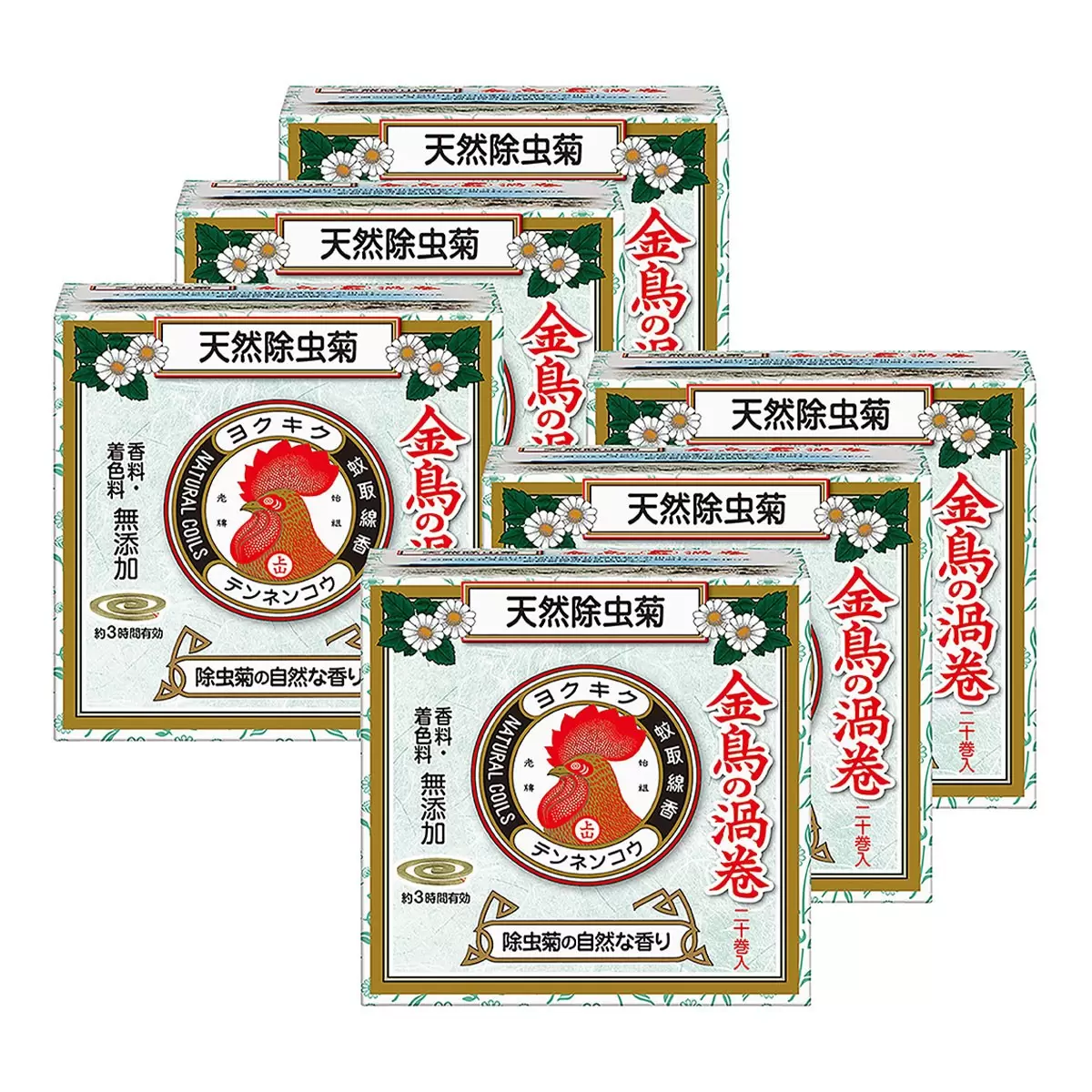 金鳥 天然除蟲菊渦卷迷你蚊香 6盒