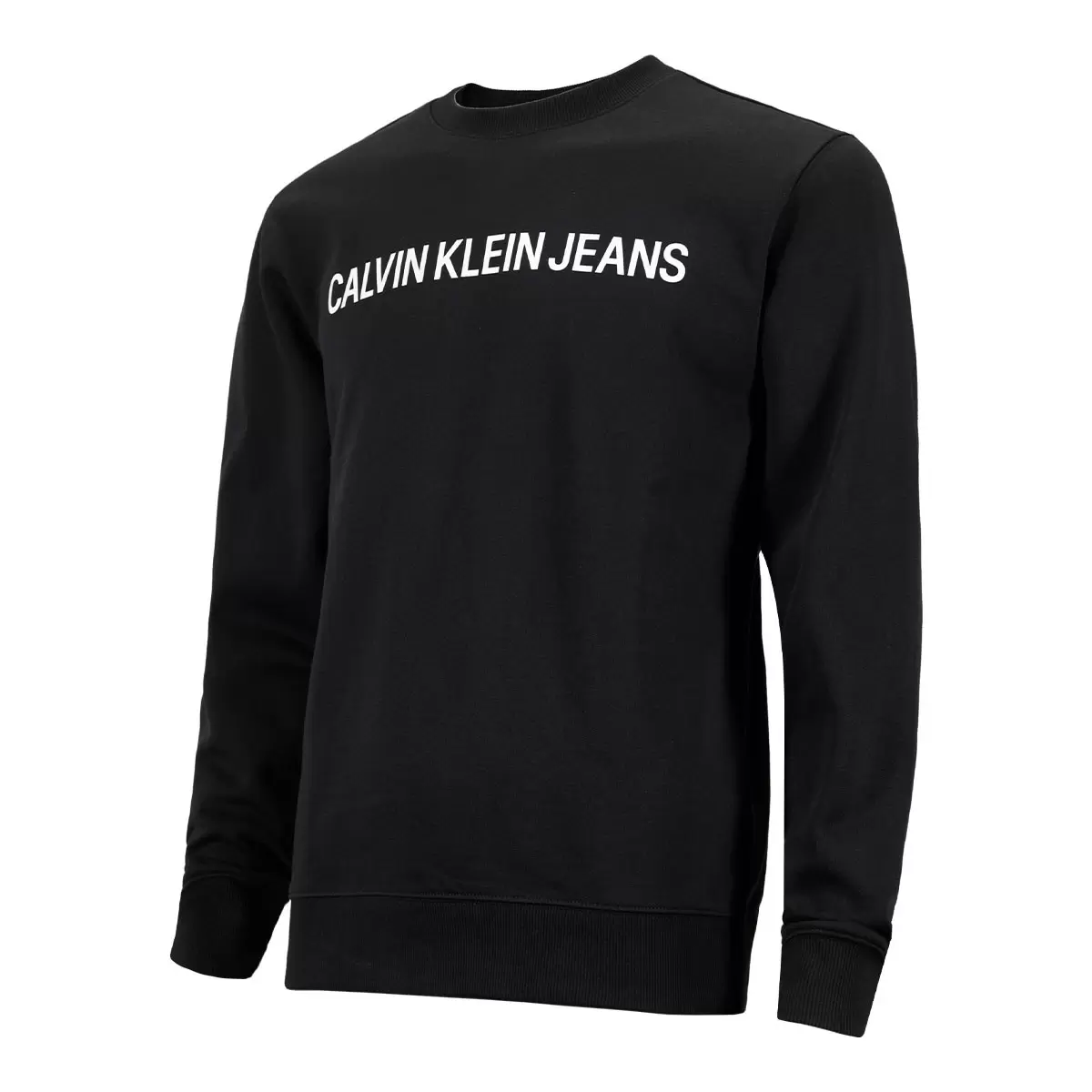 Calvin Klein 男圓領長袖上衣 黑色 S