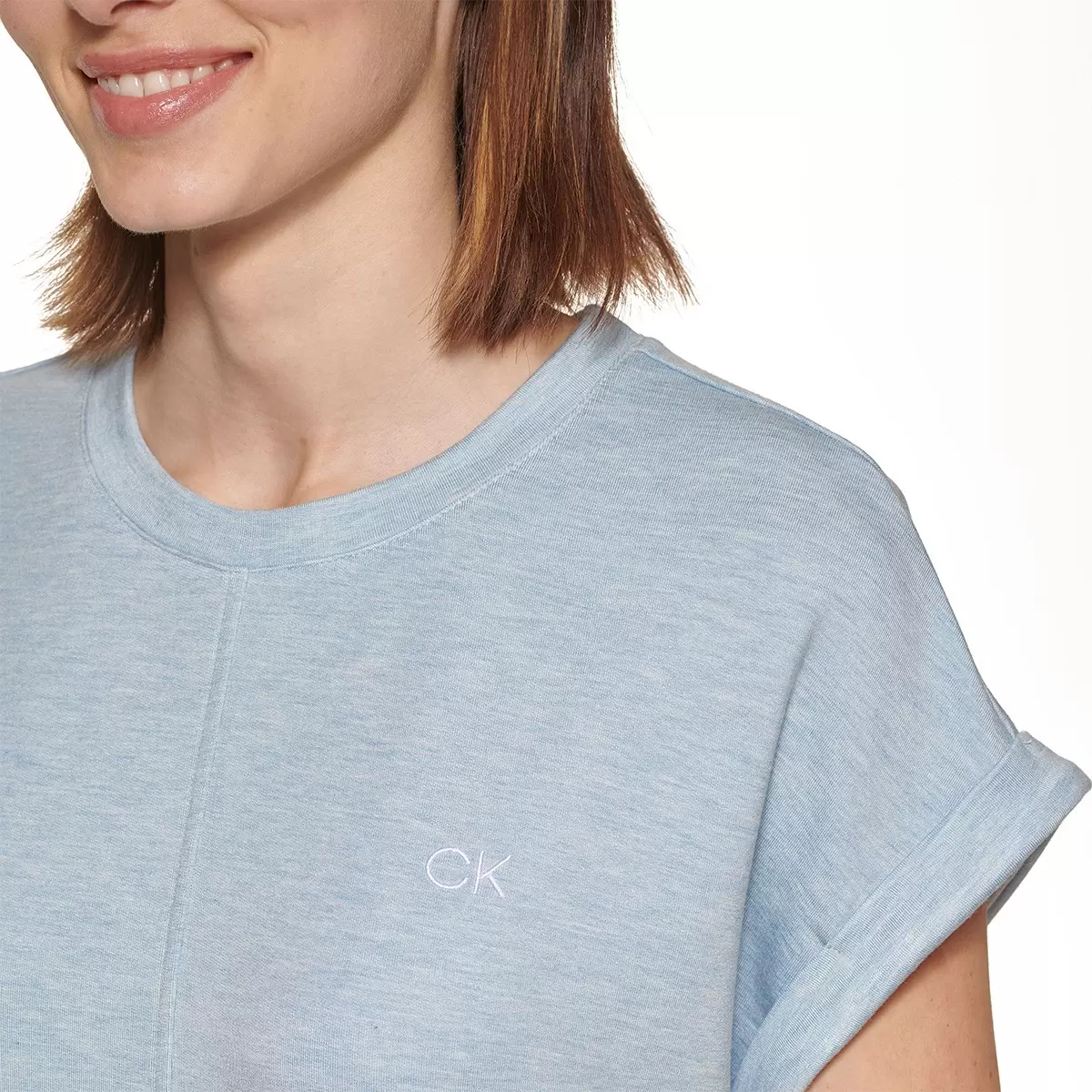 Calvin Klein Jeans 女短袖連身裙 藍