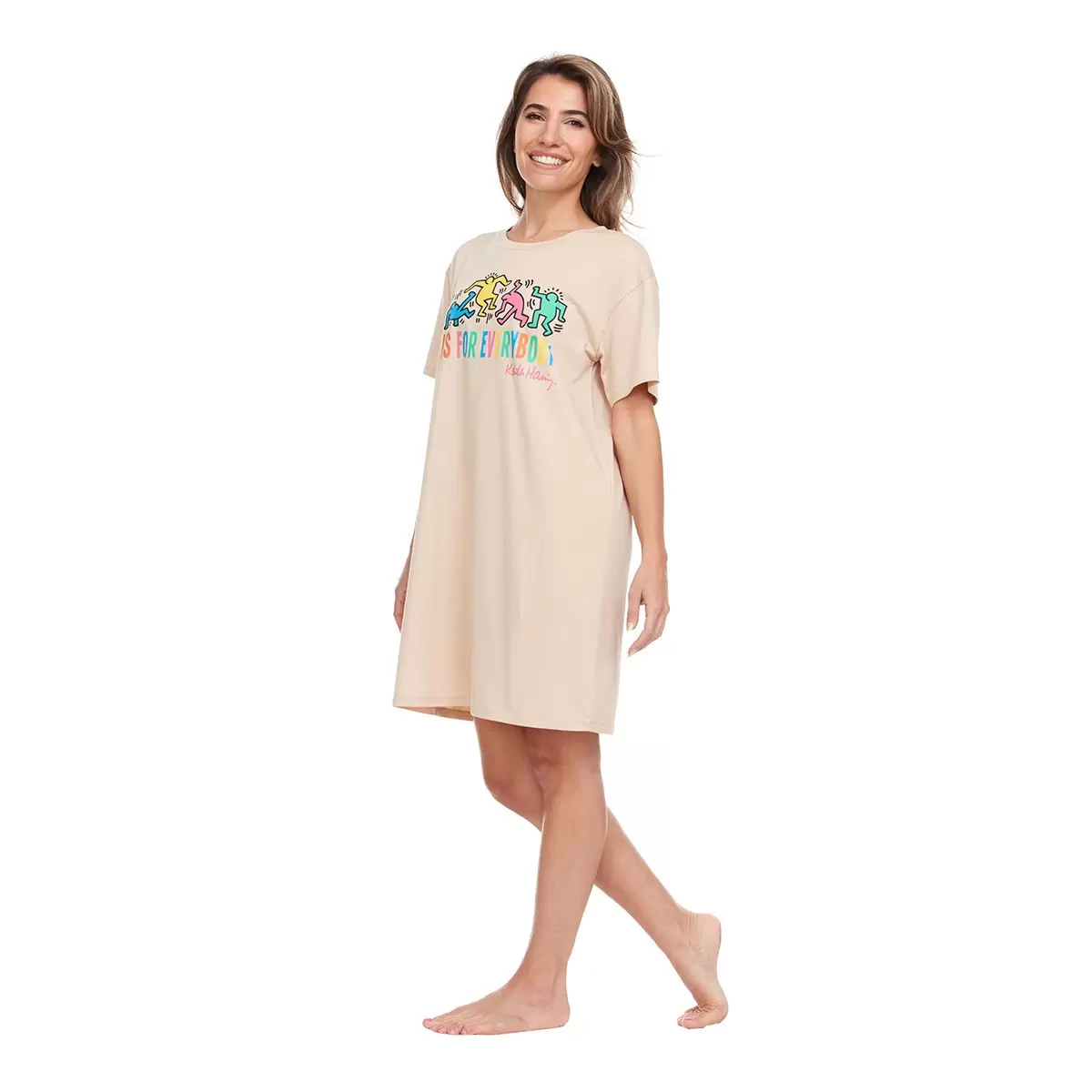 Keith Haring 女短袖Logo上衣 米 S