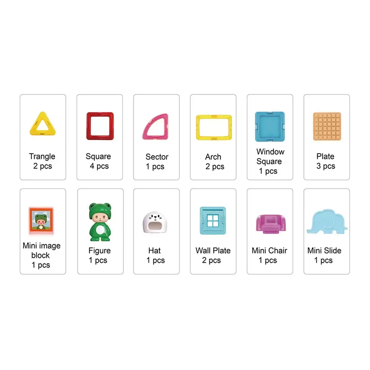 Magformers 磁性建構片 青蛙的家