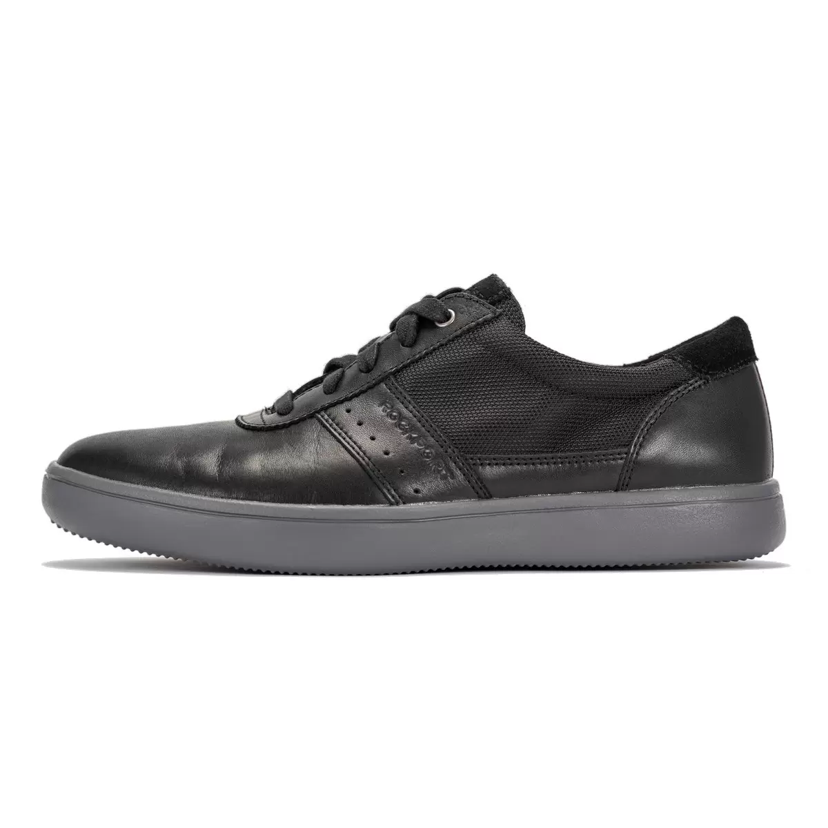Rockport 男皮革休閒鞋 黑 US 10.5