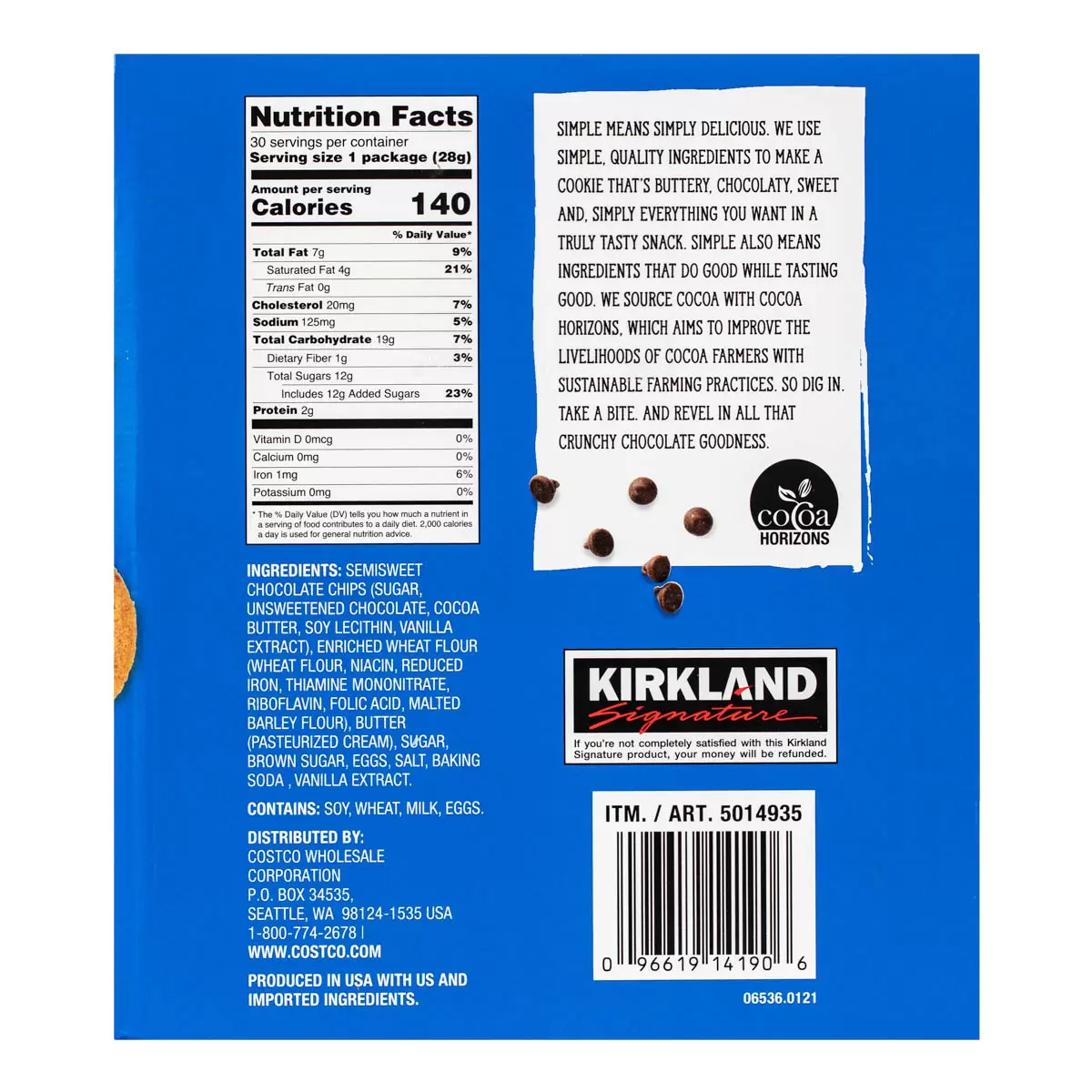 Kirkland Signature 科克蘭 迷你巧克力脆餅 850公克