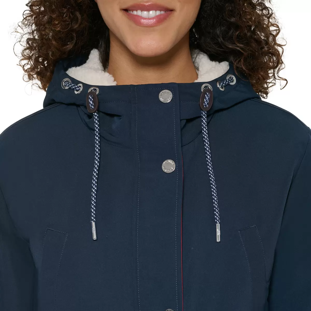 Tommy Hilfiger 女長版連帽外套 深藍 S