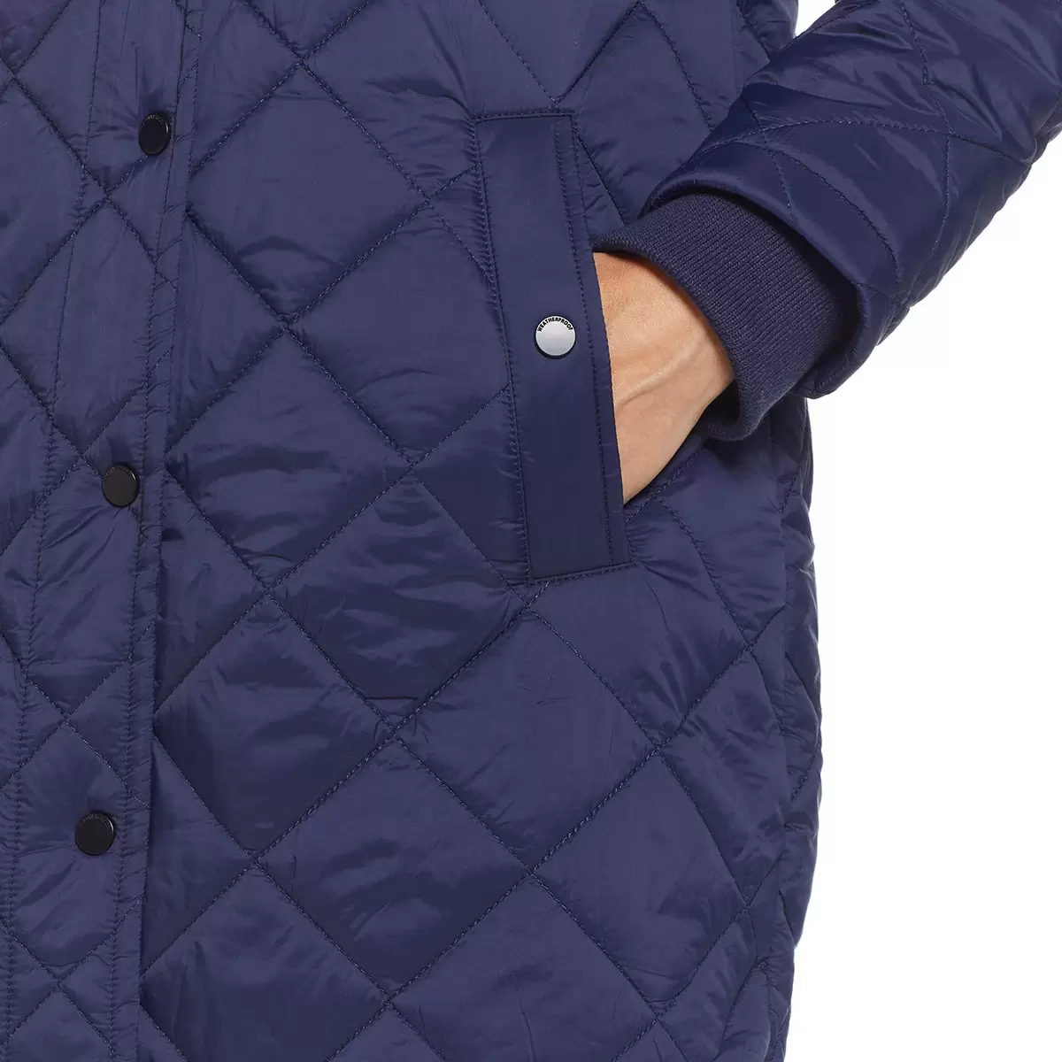Weatherproof 女長版連帽外套 深藍 M