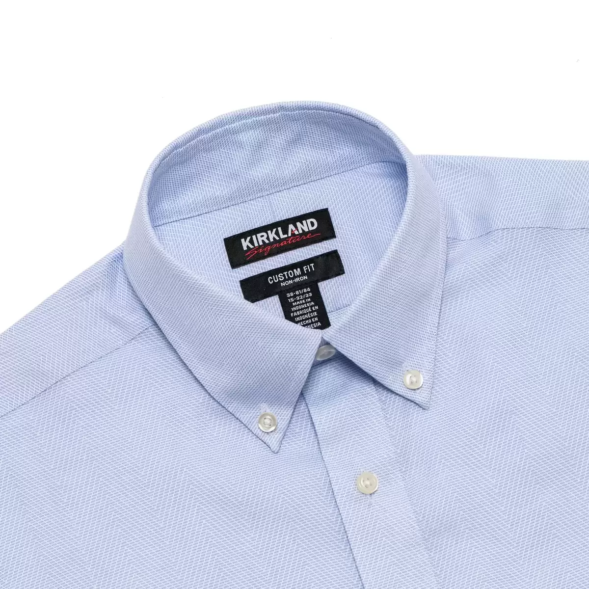 Kirkland Signature 科克蘭 男長袖鈕扣領免燙襯衫 領圍15.5吋 X 袖長 34吋