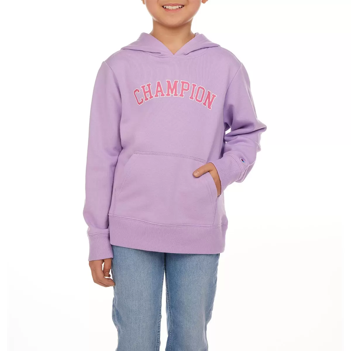 Champion 男童連帽上衣 紫 XS