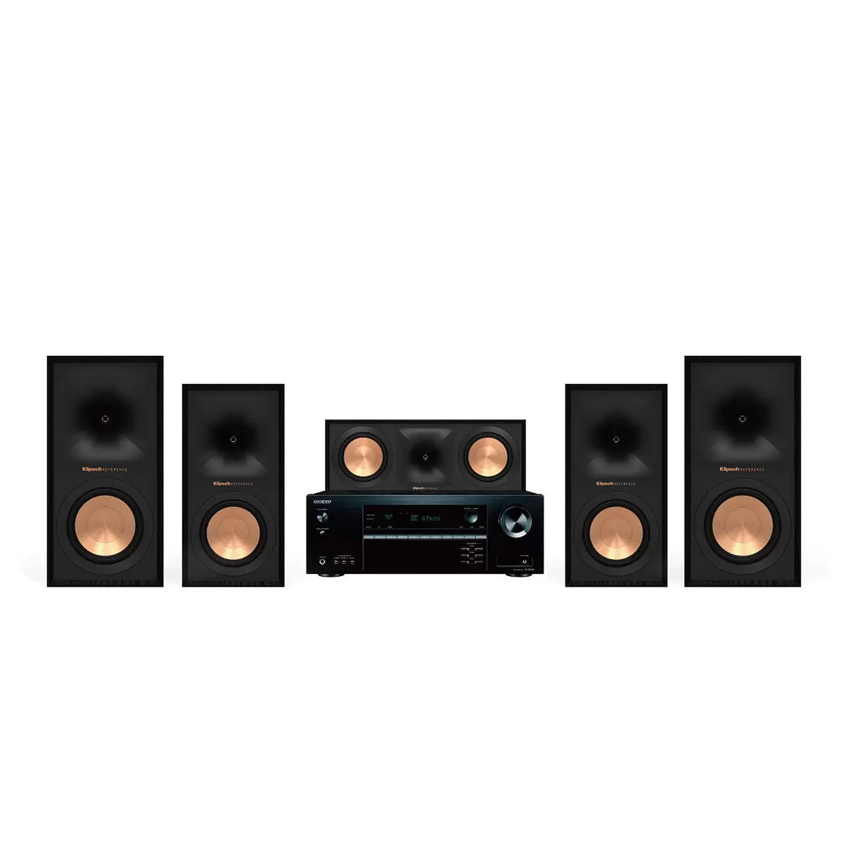 ONKYO Klipsch 五聲道家庭劇院組合 Onkyo TX-SR393 5.2 聲道環繞擴大機 & Klipsch R-50M+R-50C+R-40M 喇叭組 - 附基本安裝