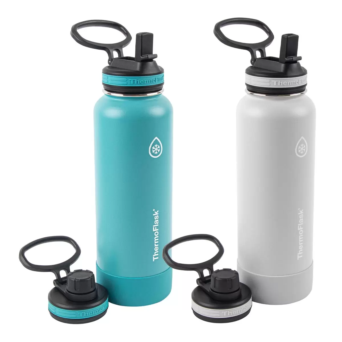 Thermoflask 不鏽鋼保冷瓶 1.2公升 X 2件組 灰+湖水綠色