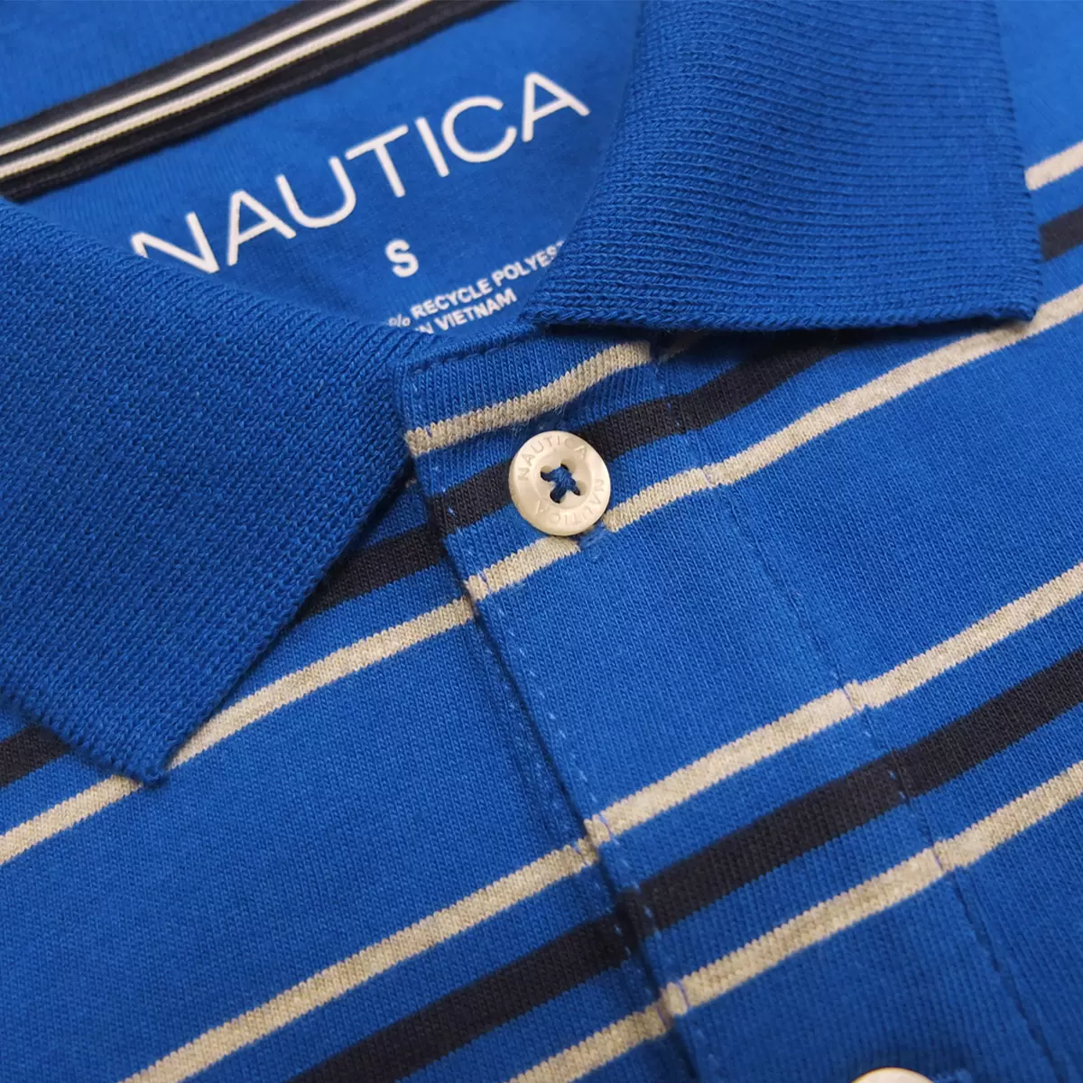 Nautica 男短袖Polo上衣 藍 M