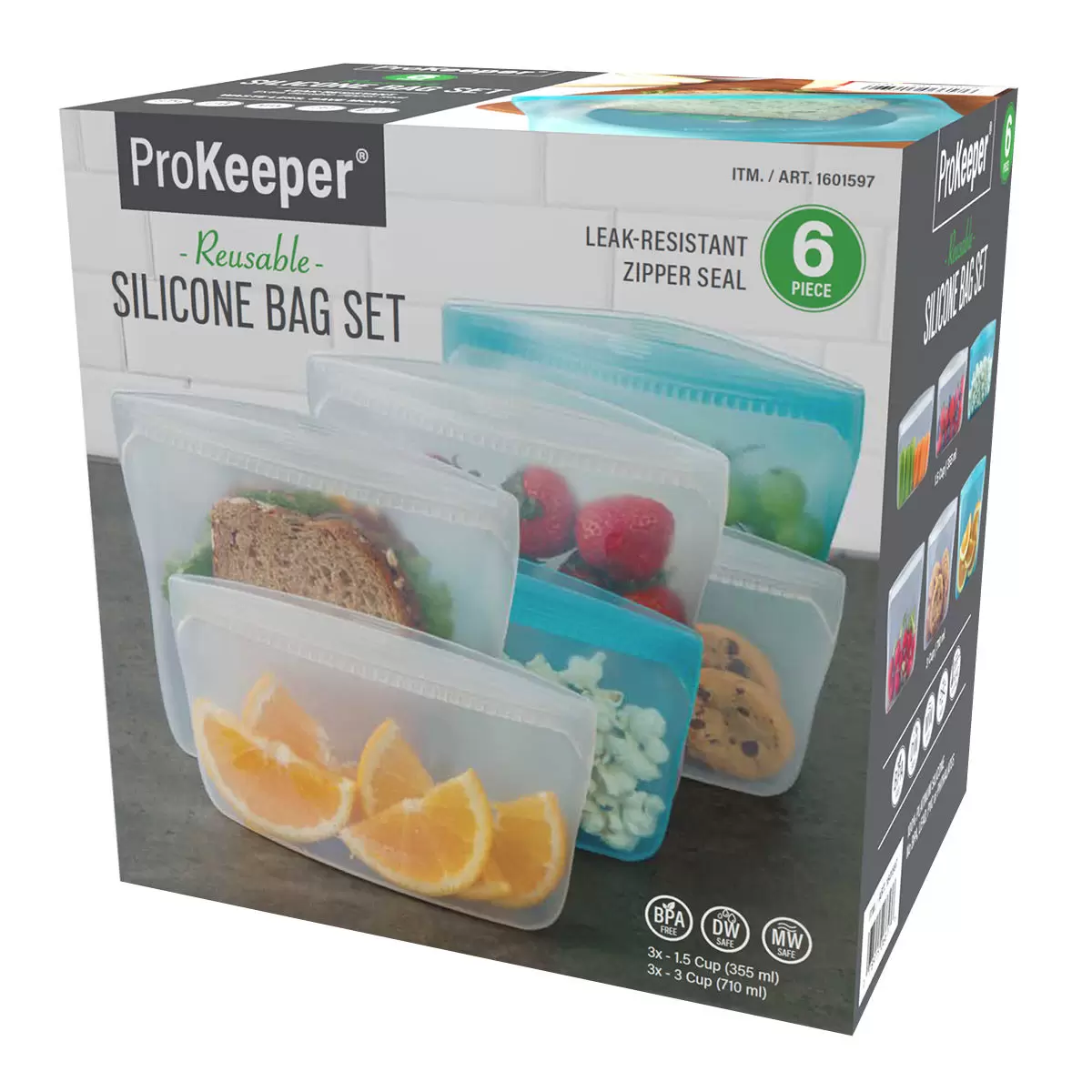 ProKeeper 矽膠密封袋 6件組