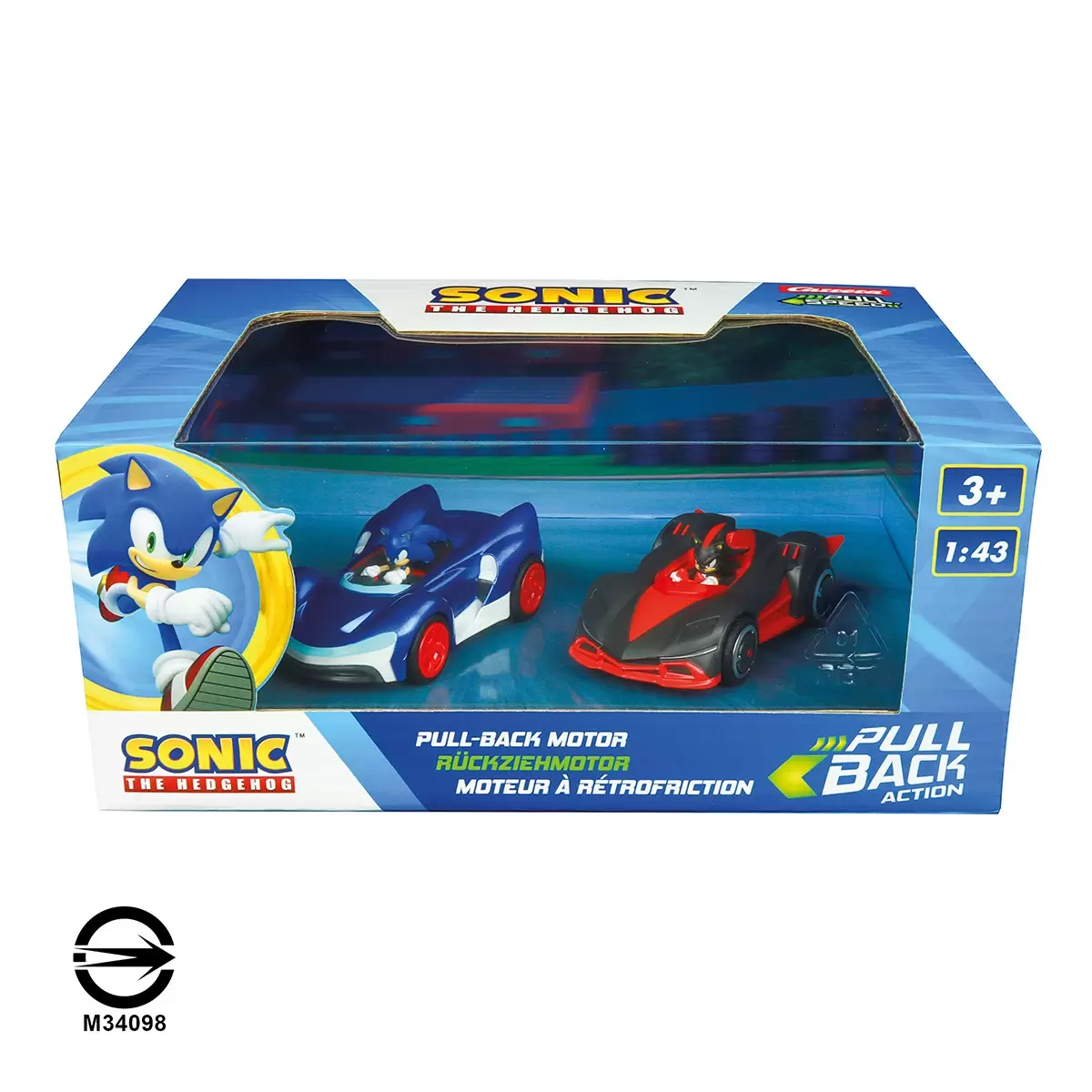Carrera Team Sonic 1:43 音速小子迴力車2入組 / 3歲以上 - 2