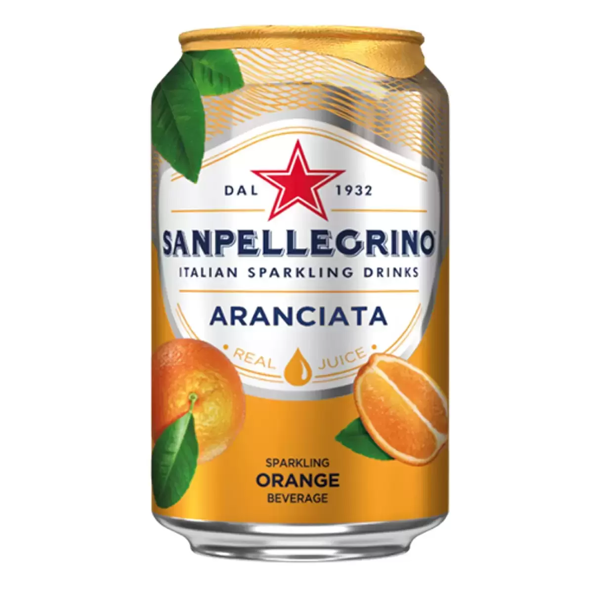 San Pellegrino 聖沛黎洛 氣泡水果飲料 甜橙口味 330毫升 X 24罐