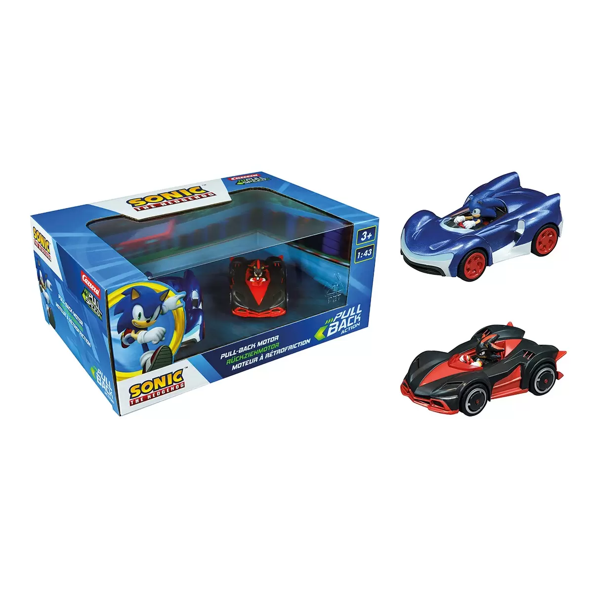 Carrera Team Sonic 1:43 音速小子迴力車2入組 / 3歲以上 - 1