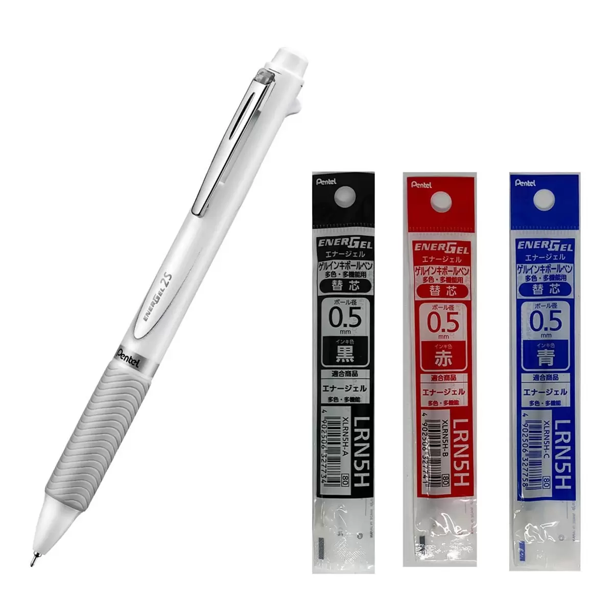 Pentel 極速三用筆 + 10芯 白桿