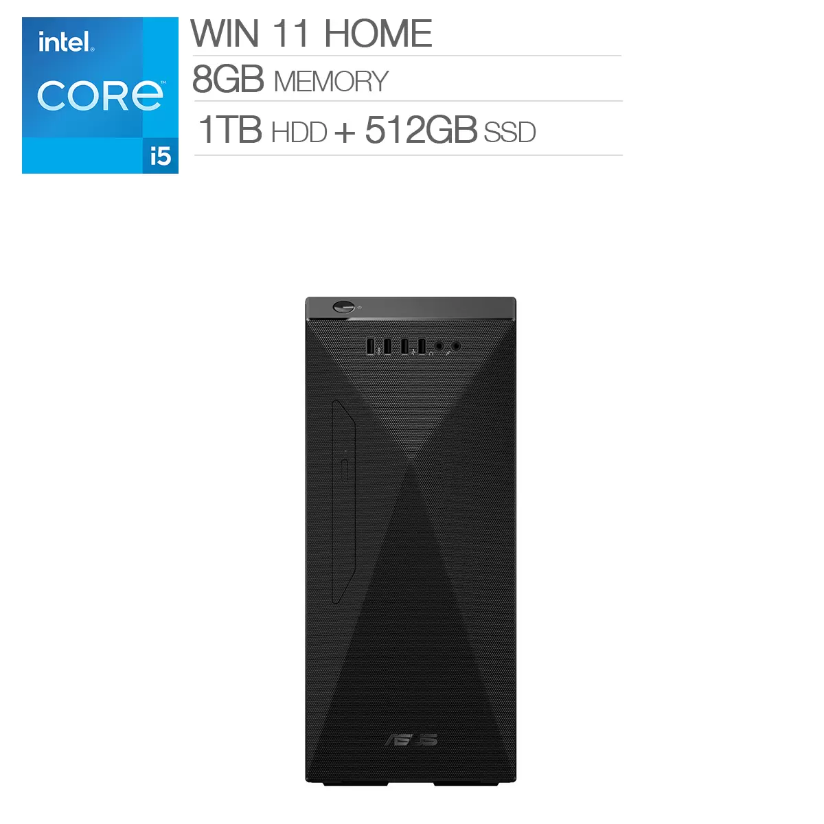 ASUS i5 桌上型電腦 H-S501ME-513400022W