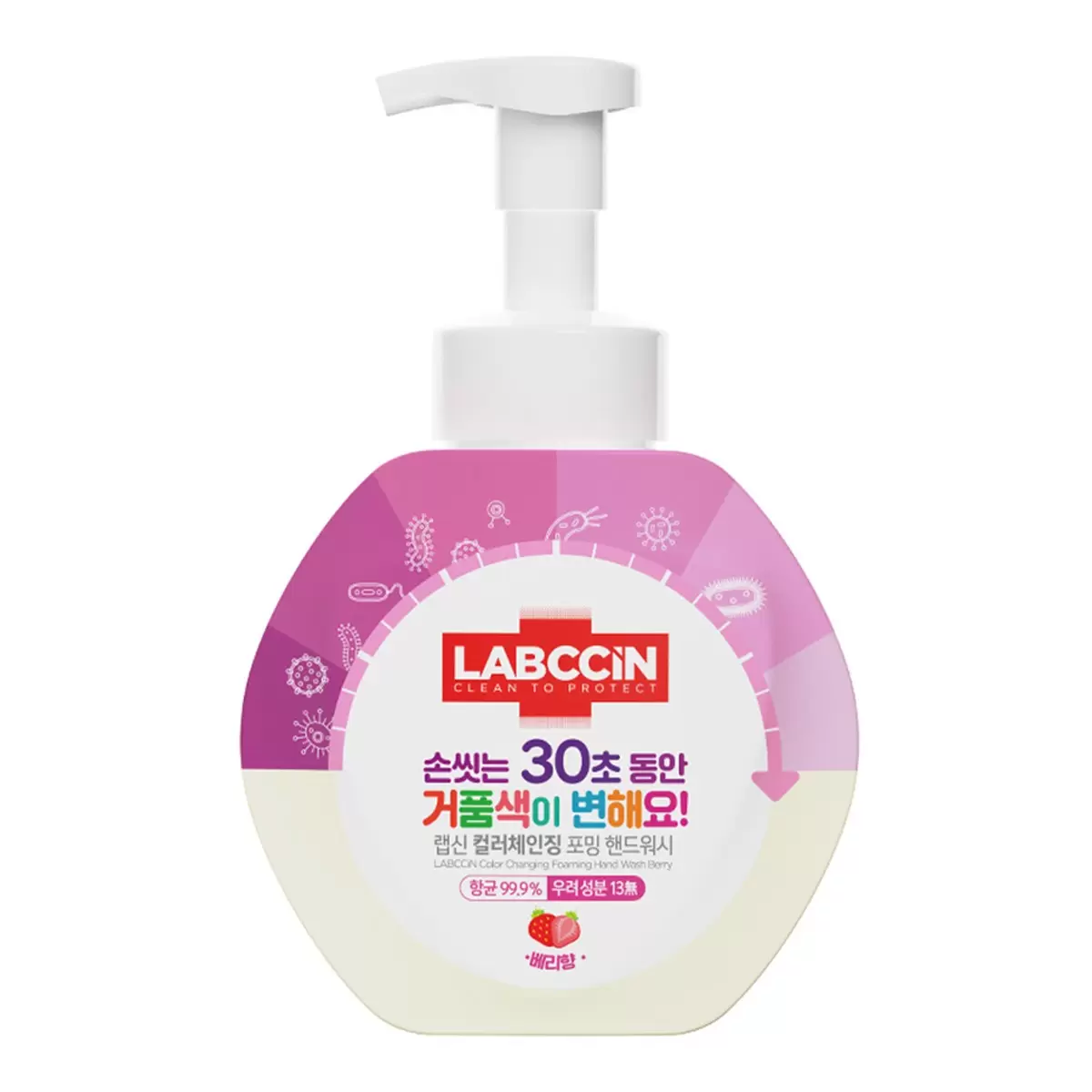 LABCCIN 變色洗手慕斯 250毫升 X 3入 莓果