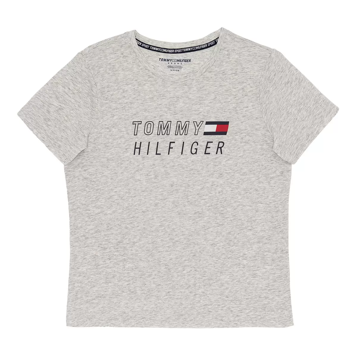 Tommy Hilfiger 女圓領短袖上衣 淺灰 XL