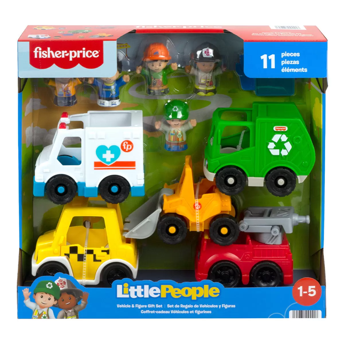 Fisher-Price 卡通人偶玩具車組 城市