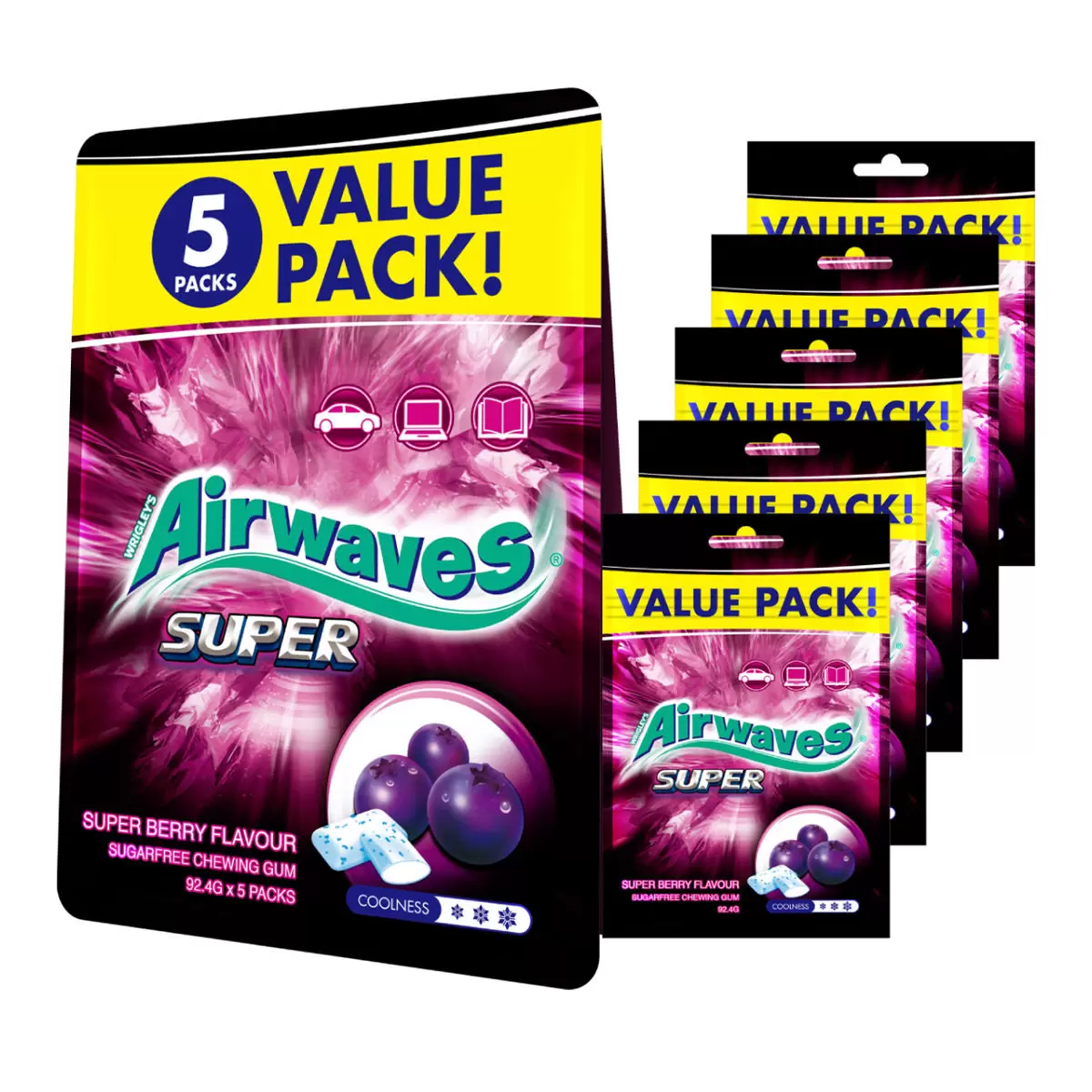 Airwaves 紫冰野莓無糖口香糖 462公克