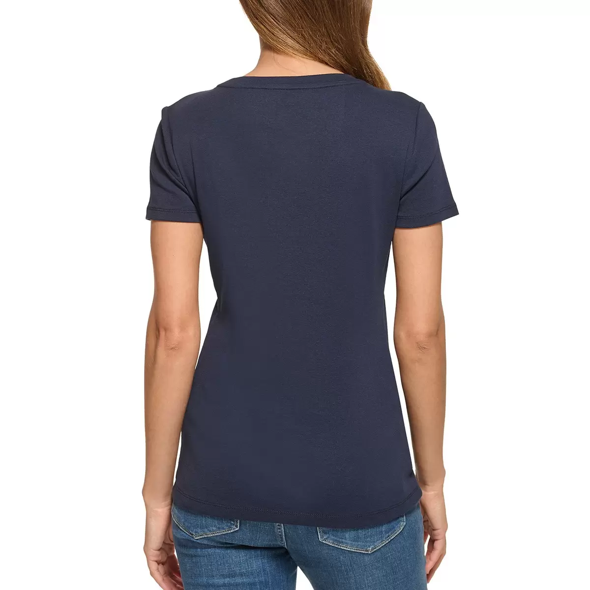 Tommy Hilfiger 女短袖Logo上衣 深藍 XL