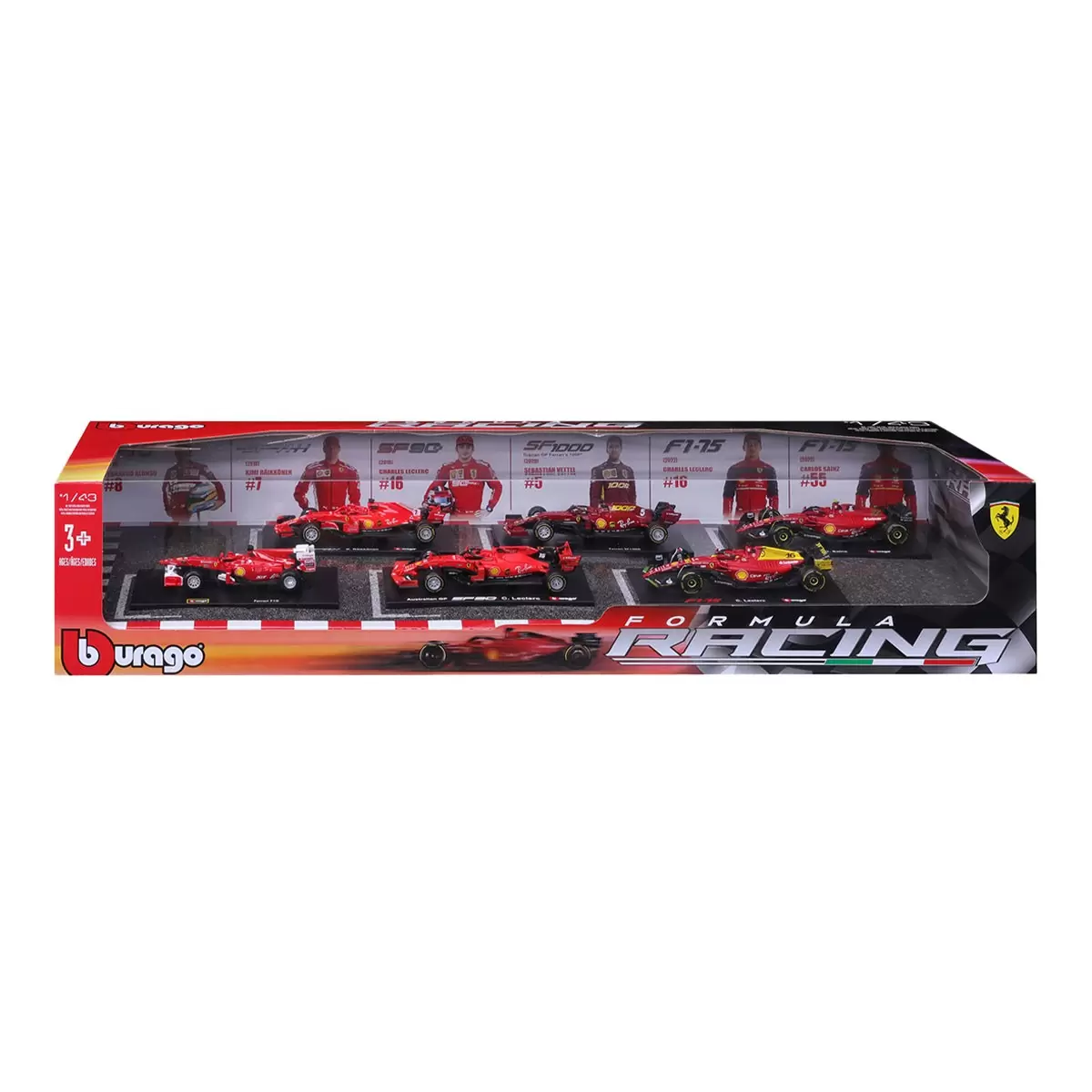Bburago 1:43 F1 賽車收藏模型車 6入組 多種款式選擇