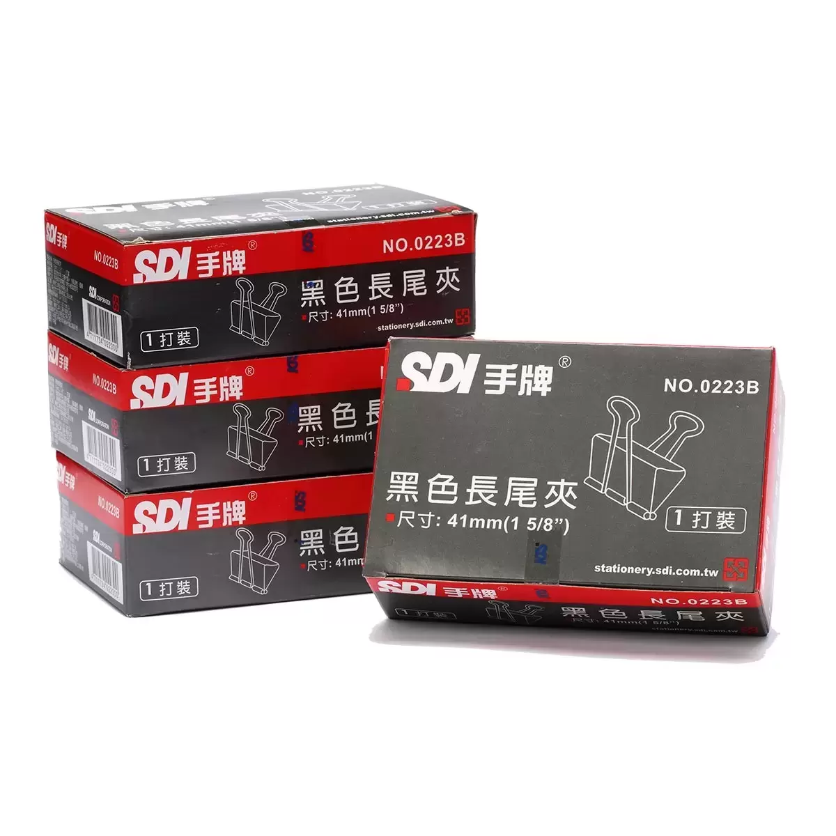 手牌黑色長尾夾 41公釐 X 48入