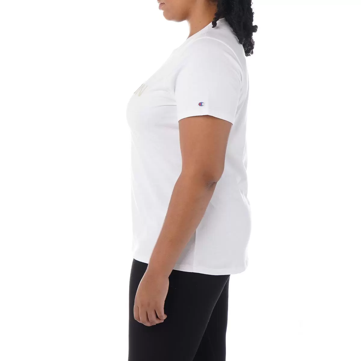 Champion 女圓領短袖上衣 白 M