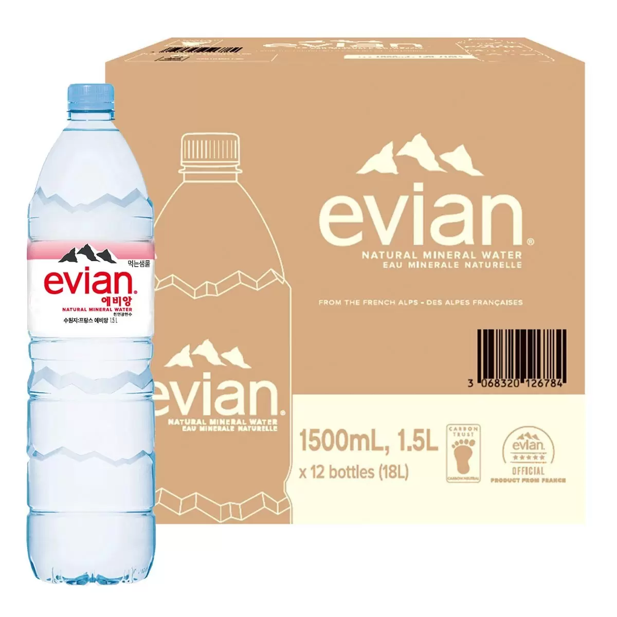Evian 天然礦泉水 1500毫升 X 12入