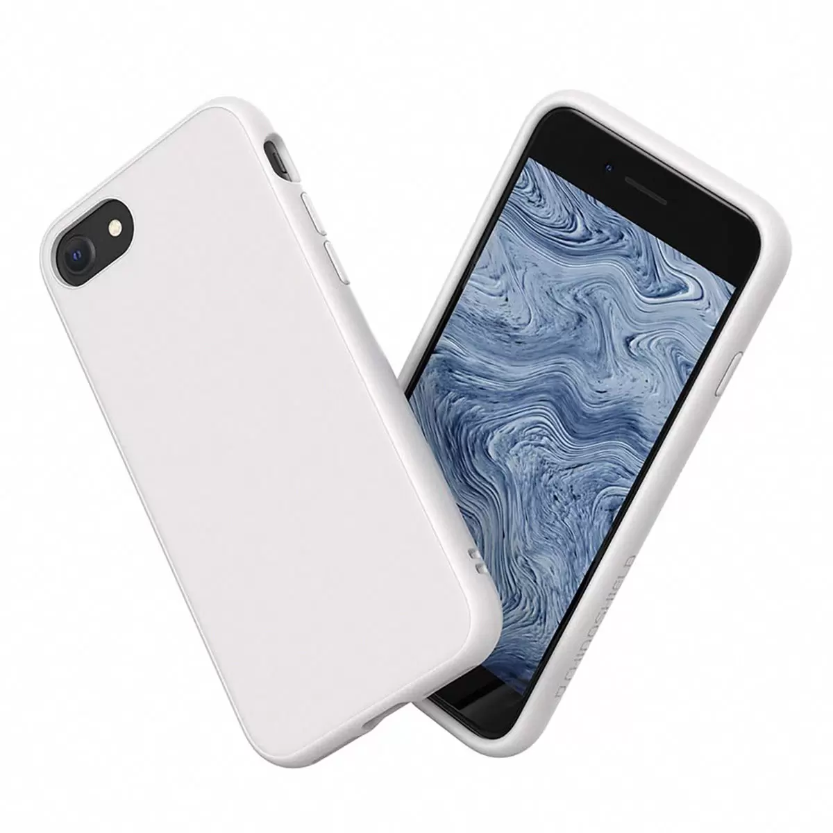 犀牛盾 iPhone SE SolidSuit 防摔手機殼 + 9H 3D 滿版螢幕玻璃保護貼 白