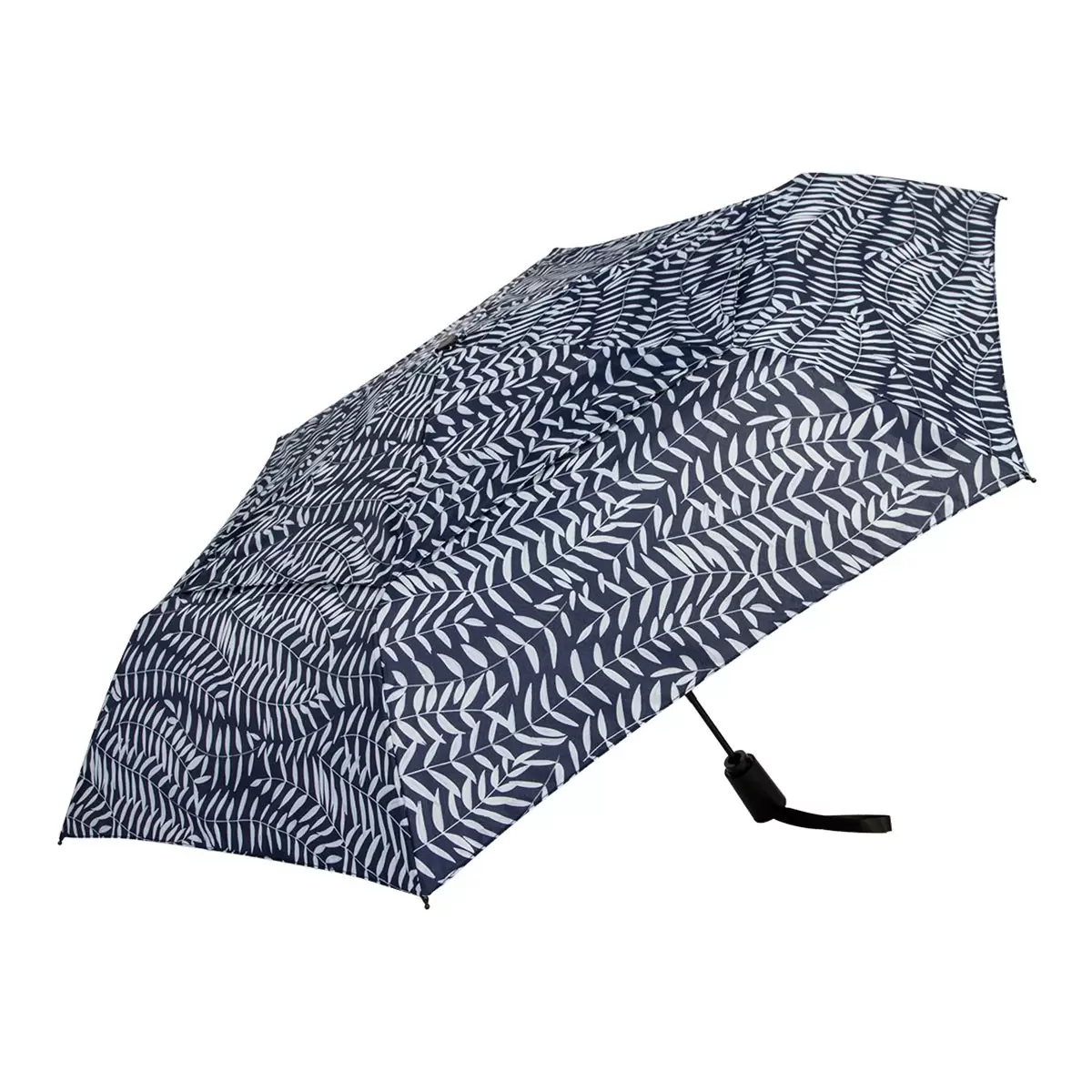 ShedRain 43吋一鍵開收晴雨兩用傘 葉子黑