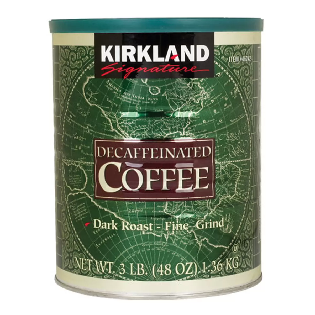 Kirkland Signature 科克蘭 減咖啡因深焙濾泡式咖啡 1.36公斤