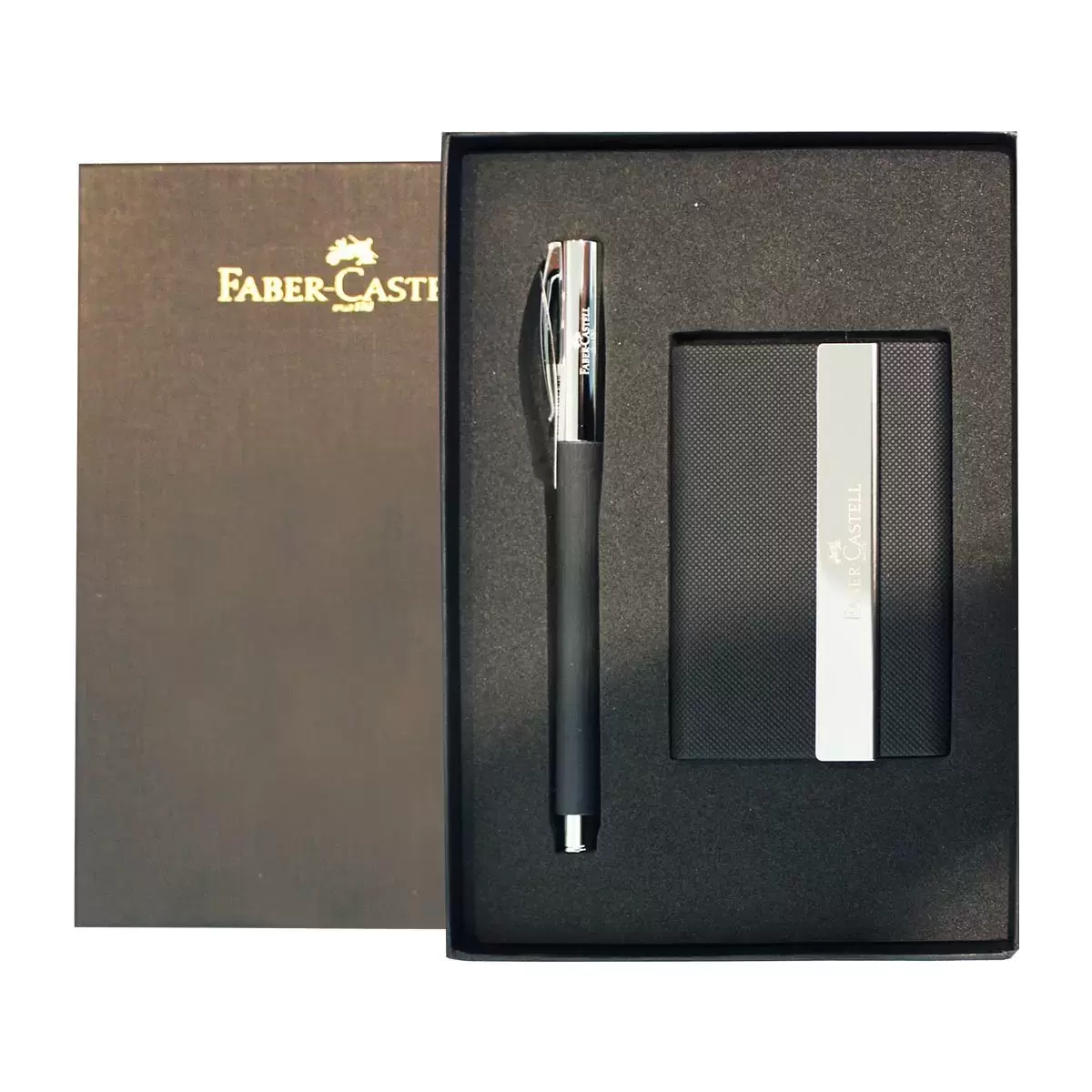 Faber-Castell 輝柏成吉思汗纖維鋼珠筆圓弧名片組
