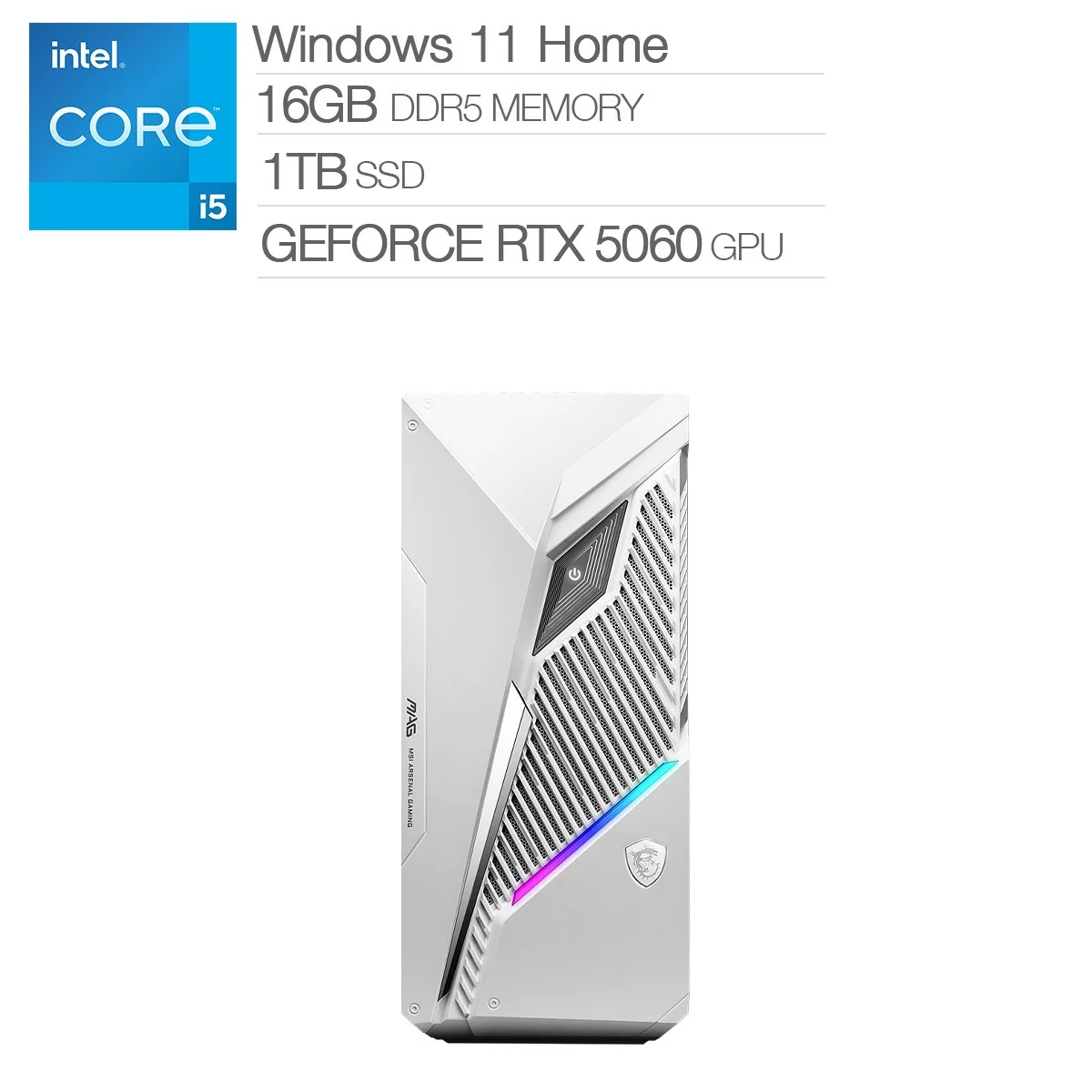 MSI MAG Infinite S3 14th 電競主機14NVL5-2896TW 白色#157211｜Costco