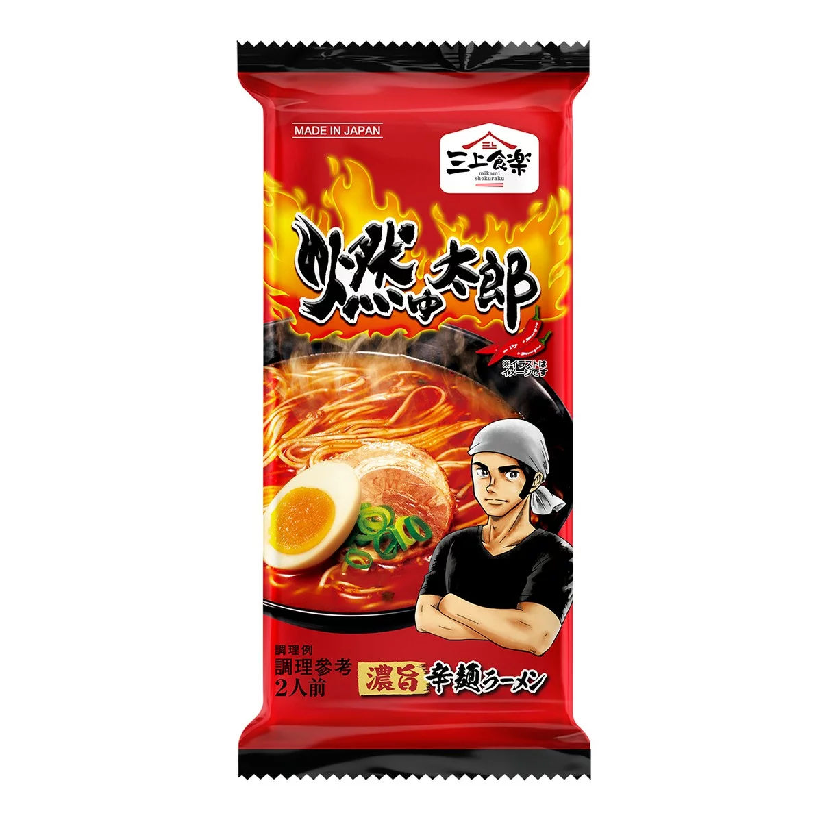 三上食楽 燃太郎 辣湯拉麵 187公克 X 6袋 - 5