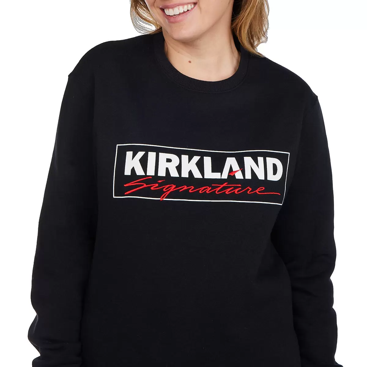 Kirkland Signature 科克蘭 Logo圓領長袖上衣 黑 Men's XS = Ladies' S